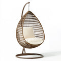 Poltrona sospesa 105 x 105 x 195 cm in rattan sintetico marrone stile bohémien