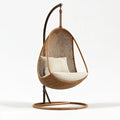 Poltrona sospesa 105 x 105 x 195 cm in rattan marrone per interni - stile bohémien